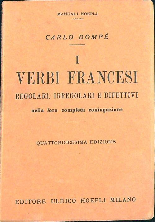 I Verbi francesi   - Carlo Dompé - copertina