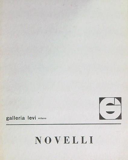 Gastone Novelli galleria Levi   - copertina