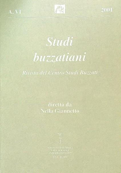 Studi buzzatiani Anno VI/ 2001 - copertina