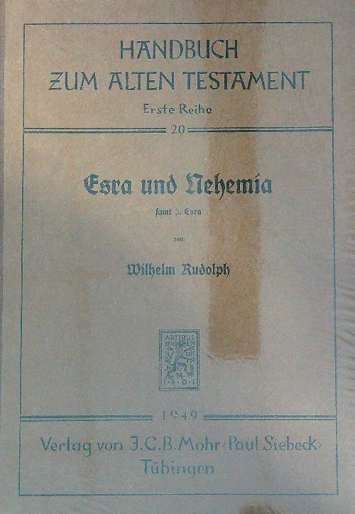 Esra und Nehemia samt 3. Esra  - Wilhelm Rodulph - copertina