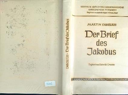 Der Brief des Jakobus  - Martin Dibelius - copertina