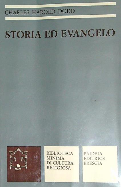 Storia ed evangelo - Charles Dodd - copertina