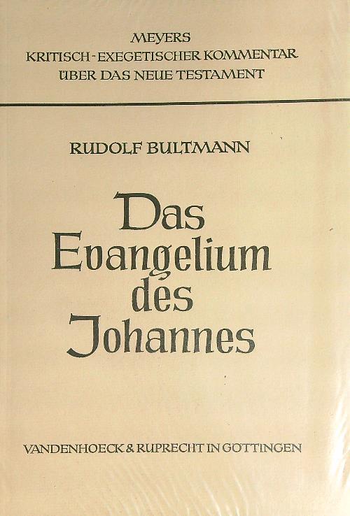 Das Evangelium des Johannes  - Rudolf Bultmann - copertina
