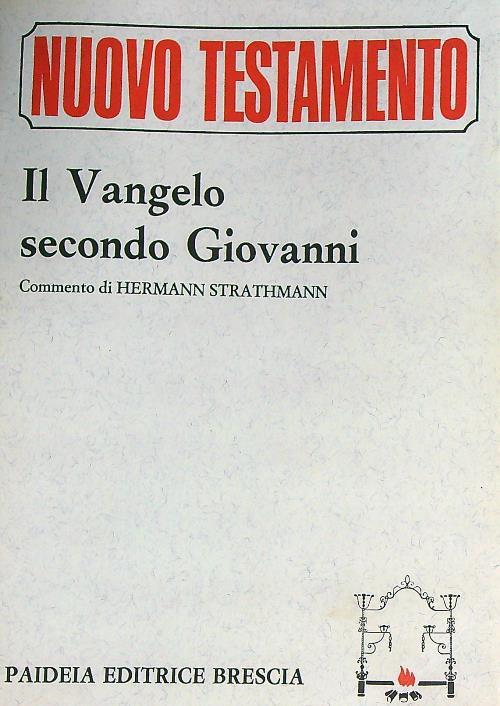 Il Vangelo secondo Giovanni - Hermann Strathmann - copertina