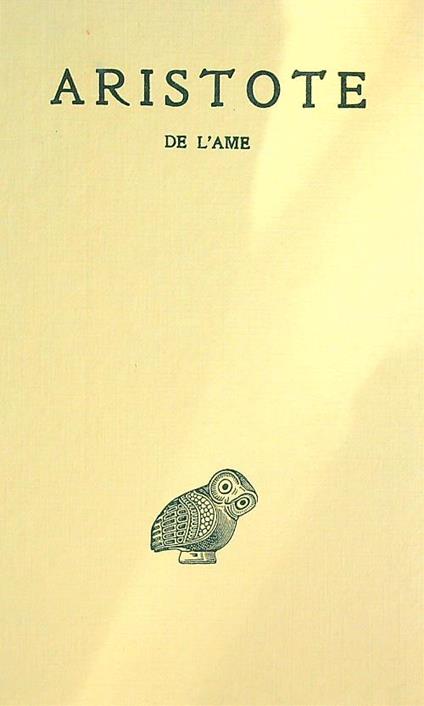 De L'ame  - Aristote - copertina