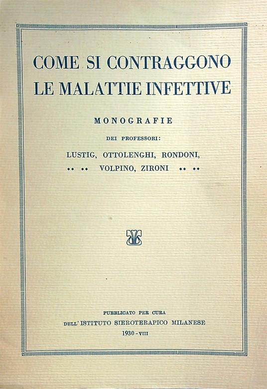 Come si contraggono le malattie infettive - copertina