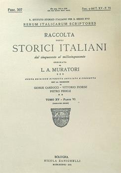 Libro Raccolta degli Storici Italiani Fasc 307 L.A. Muratori