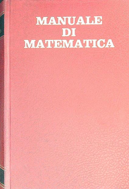 Manuale di matematica  - copertina