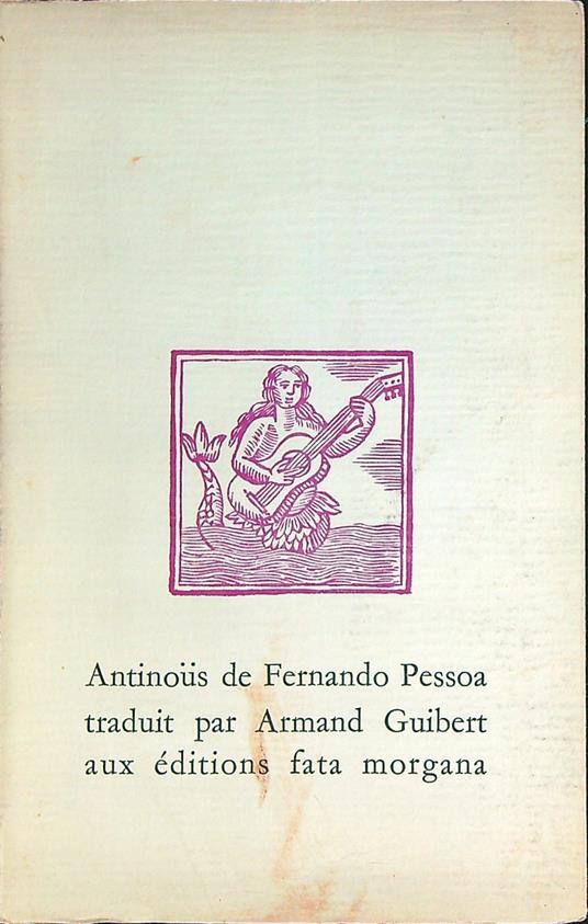 Antinous - Fernando Pessoa - copertina