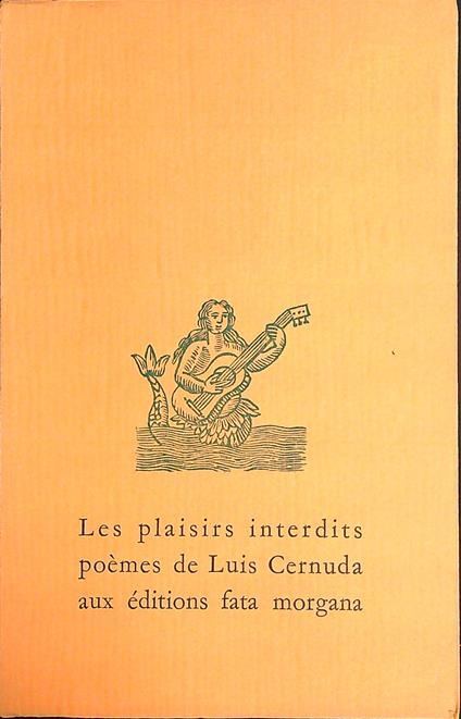 Les plaisirs interdits - Luis Cernuda - copertina