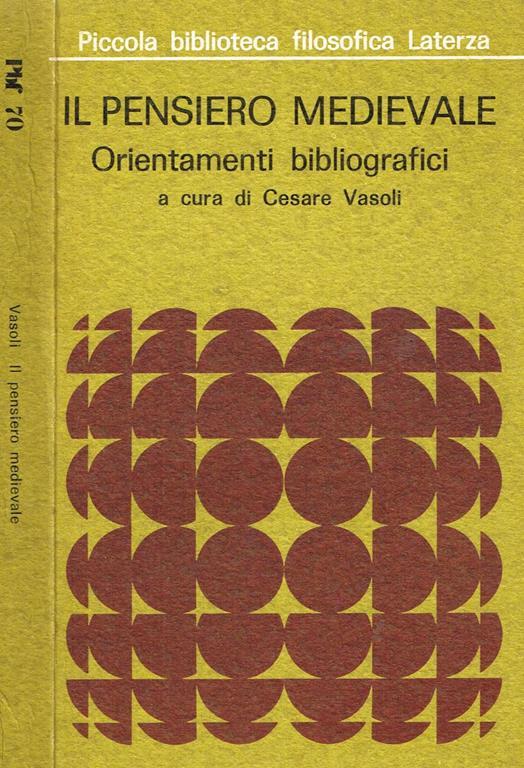 Il pensiero medievale. Orientamenti bibliografici - copertina