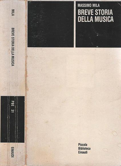Breve Storia della Musica - Massimo Mila - copertina