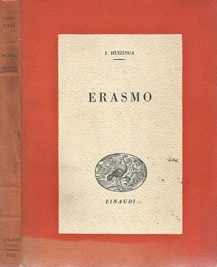 Erasmo - Johan Huizinga - copertina