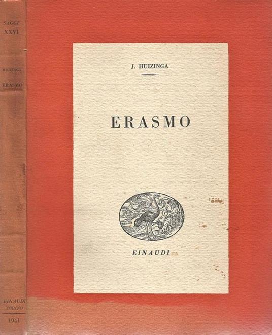 Erasmo - Johan Huizinga - copertina