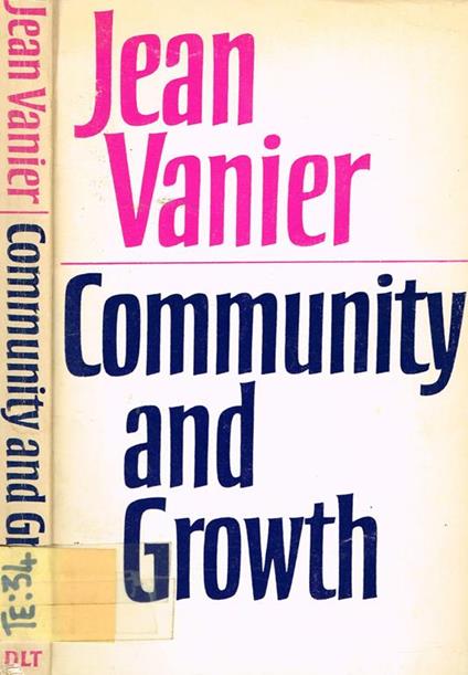 Community And Growth - Jean Vanier - copertina
