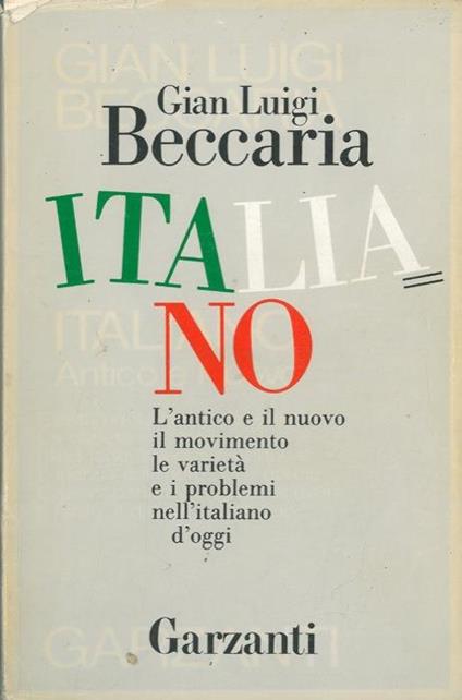 Italiano - Gian Luigi Beccaria - copertina