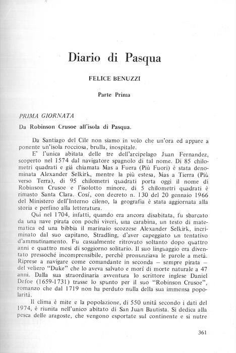 Diario di Pasqua - Felice Benuzzi - copertina