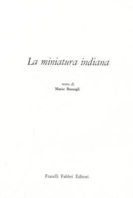 La miniatura indiana - Marco Bussagli - copertina