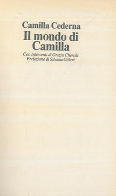 Il mondo di Camilla - Camilla Cederna - copertina