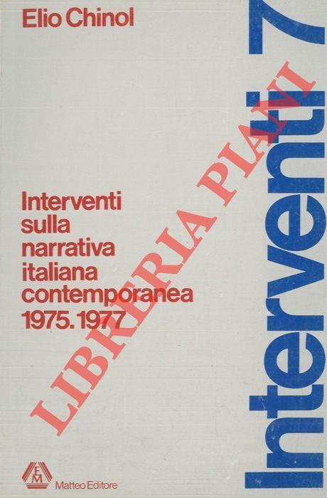 Interventi sulla narrativa italiana contemporanea 1975-77