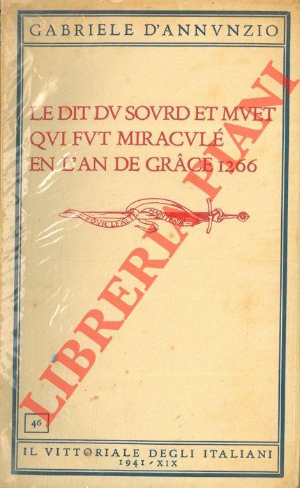 Le dit du sourd et muet qui fut miraculé en l'an de grace 1266