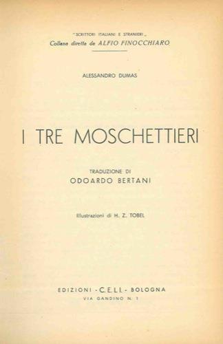 I tre moschettieri - Alexandre Dumas - copertina
