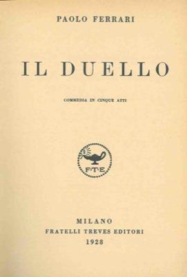 Il duello - Paolo Ferrari - copertina