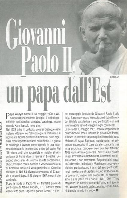 Giovanni Paolo II, un papa dell'Est - Dario Fertilio - copertina