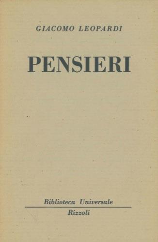 Pensiero - Giacomo Leopardi - copertina
