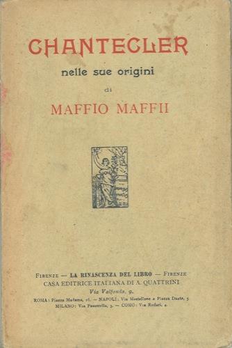 Chantecler nelle sue origini - Maffio Maffii - copertina