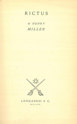 Rictus - Henry Miller - copertina