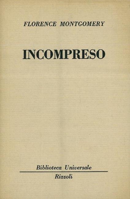 Incompreso - Florence Montgomery - copertina