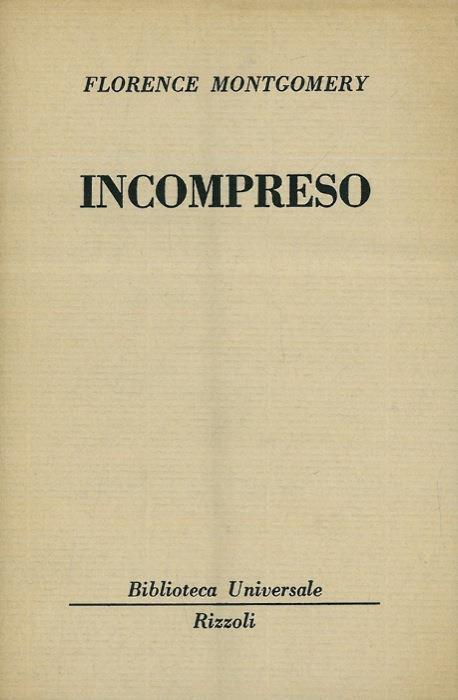 Incompreso - Florence Montgomery - copertina