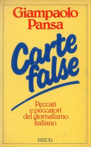 Carte false - Giampaolo Pansa - copertina