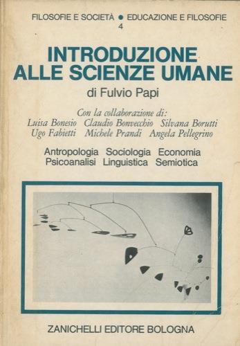Introduzione alle scienze umane - Fulvio Papi - copertina