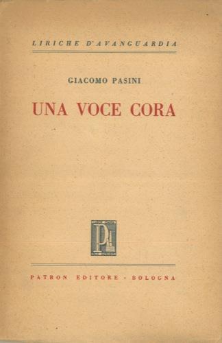 Una voce cora - Giacomo Pasini - copertina