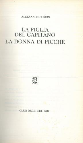 La figlia del Capitano. La donna di picche - Aleksandr Puskin - copertina