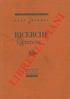 Ricerche critiche