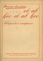 Et ab hic at ab hoc. 3. Corpusculum inscriptionum