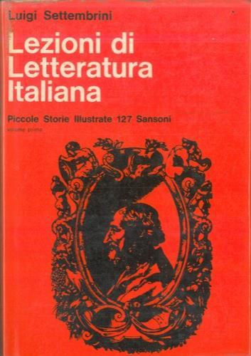 Lezioni di letteratura italiana - Luigi Settembrini - copertina