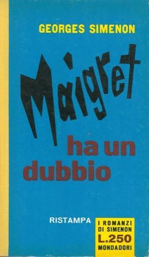 Maigret ha un dubbio - Georges Simenon - copertina