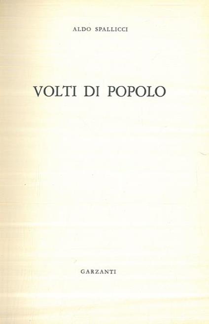 Volti di popolo - Aldo Spallicci - copertina