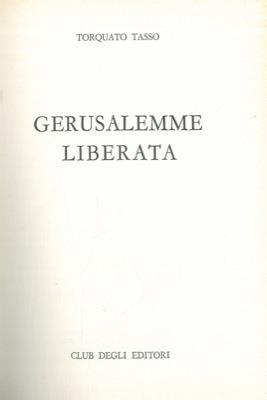 Gerusalemme liberata - Torquato Tasso - copertina
