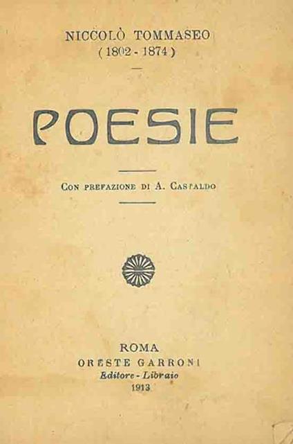 Poesie - Niccolò Tommaseo - copertina