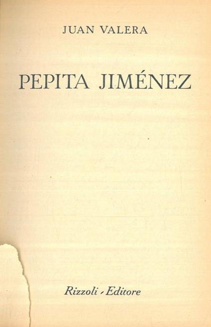 Pepita Jimenez - Juan Valera - copertina