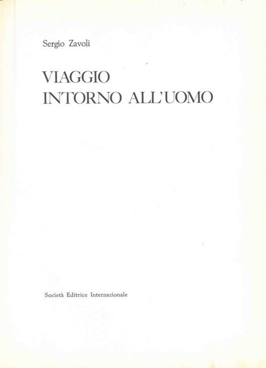 Viaggio intorno all'uomo - Sergio Zavoli - copertina