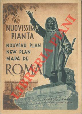 Roma. Nuovissima pianta. New map. Nouveau plan. V. edizione. 1947. Linee tramviarie - Musei - Indirizzi - Alberghi - Ministeri