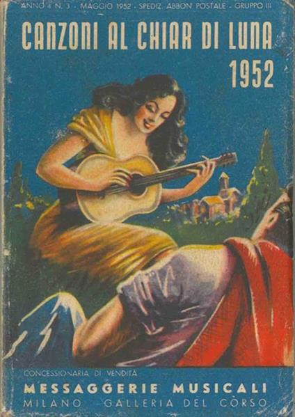Canzoni al chiaro di luna 1952, Raccolta di tutte le canzoni di successo - copertina