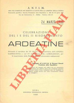 Celebrazioni del I e del II risorgimento Ardeatine