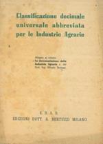 Classificazione decimale universale abbreviata per le industrie agrarie